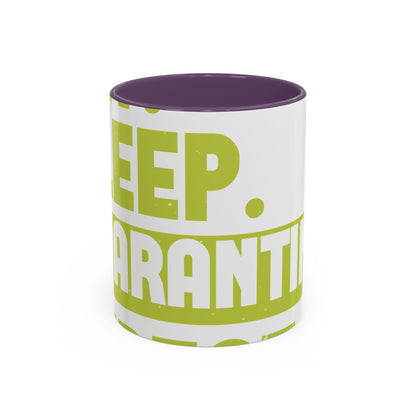 eat sleep quarantine repeat-01 — Accent Mug 11/15oz