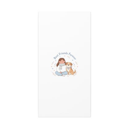 Best Friends Forever Canvas | Pet Owner Matching, Paw Print Art
