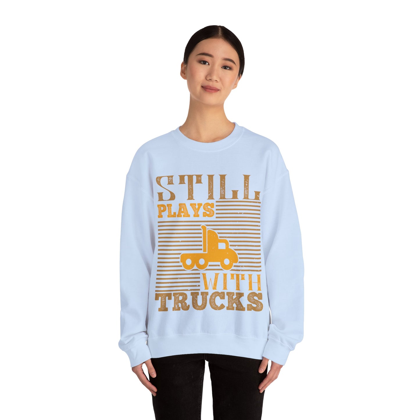 Still Plays With Trucks (2) — Unisex Heavy Blend Crewneck (G18000)
