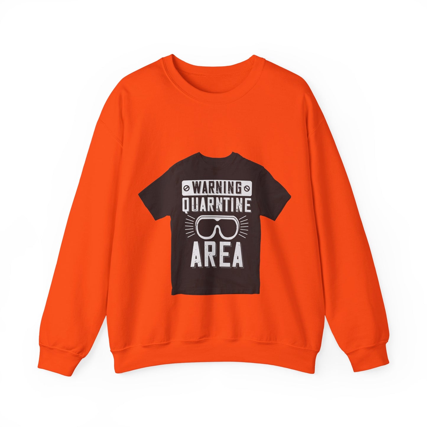 warning quarantine area — Unisex Heavy Blend Crewneck (G18000)