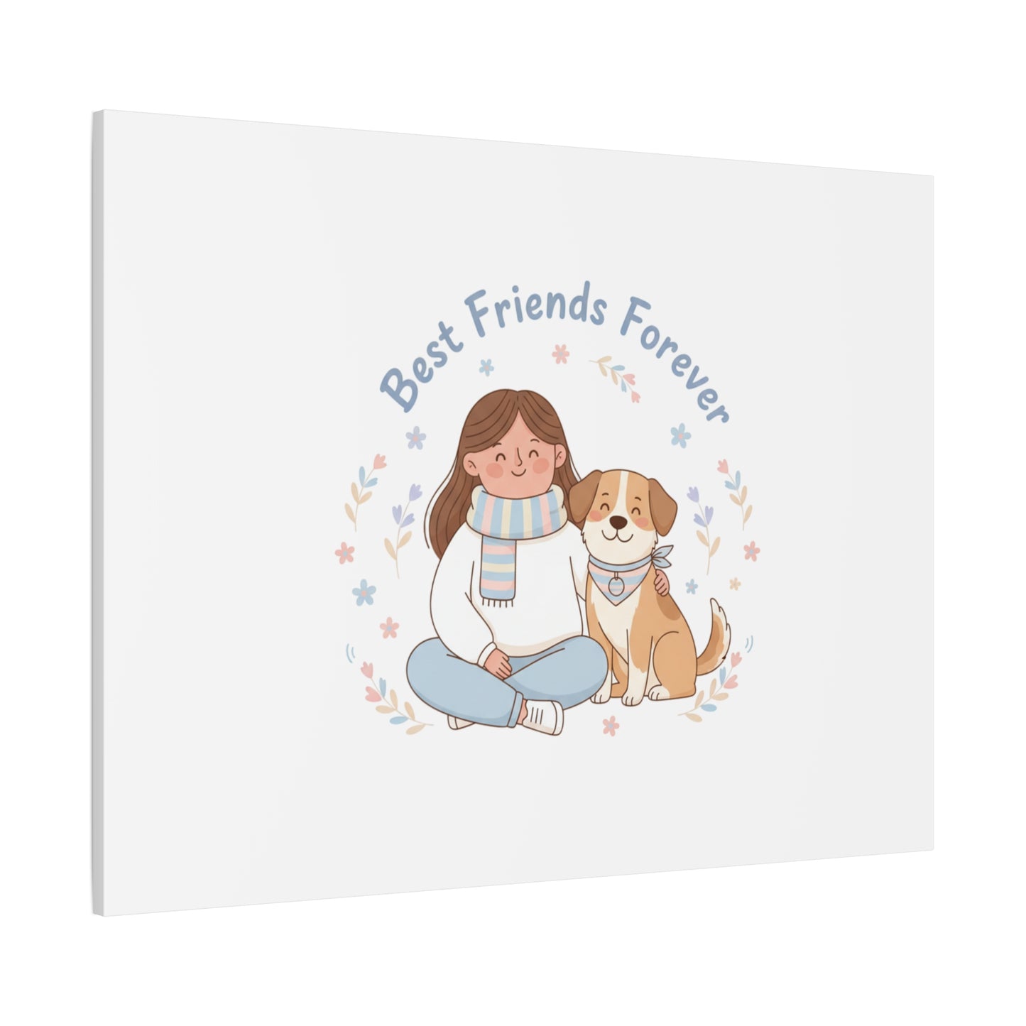 Best Friends Forever Canvas | Pet Owner Matching, Paw Print Art