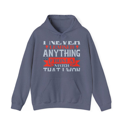 I never learned anything from a match that I won-01 — Unisex Heavy Blend Hoodie (G18500)