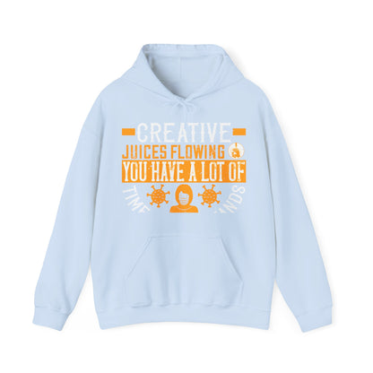 Keep those creative juices flowing. You have a lot of time on your hands!-01 — Unisex Heavy Blend Hoodie (G18500)