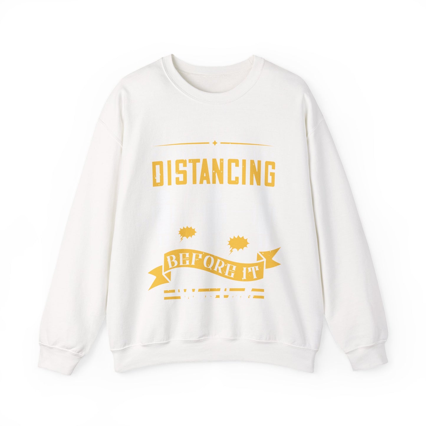 I was social distancing before it was coo-01 — Unisex Heavy Blend Crewneck (G18000)