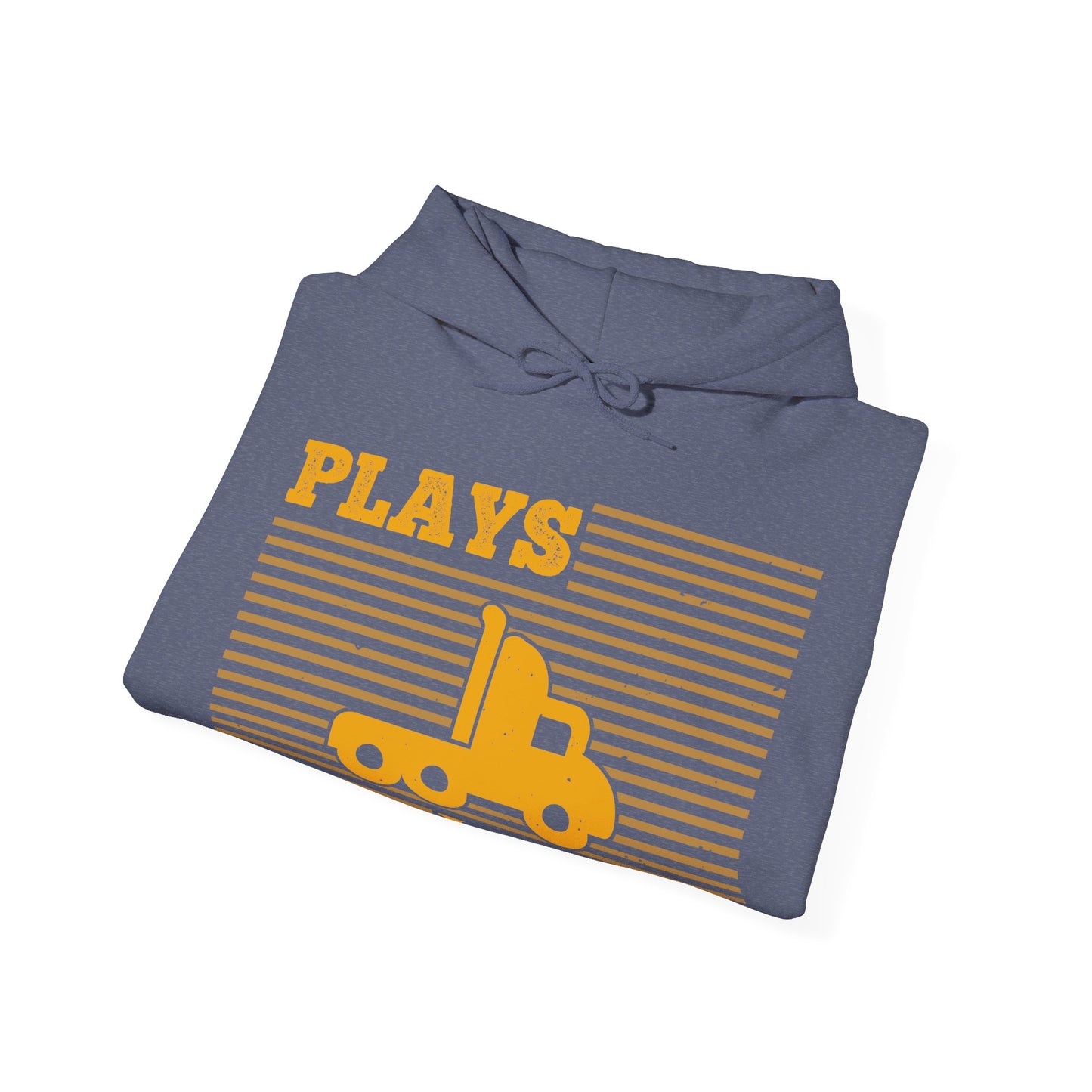 Still Plays With Trucks (2) — Unisex Heavy Blend Hoodie (G18500)