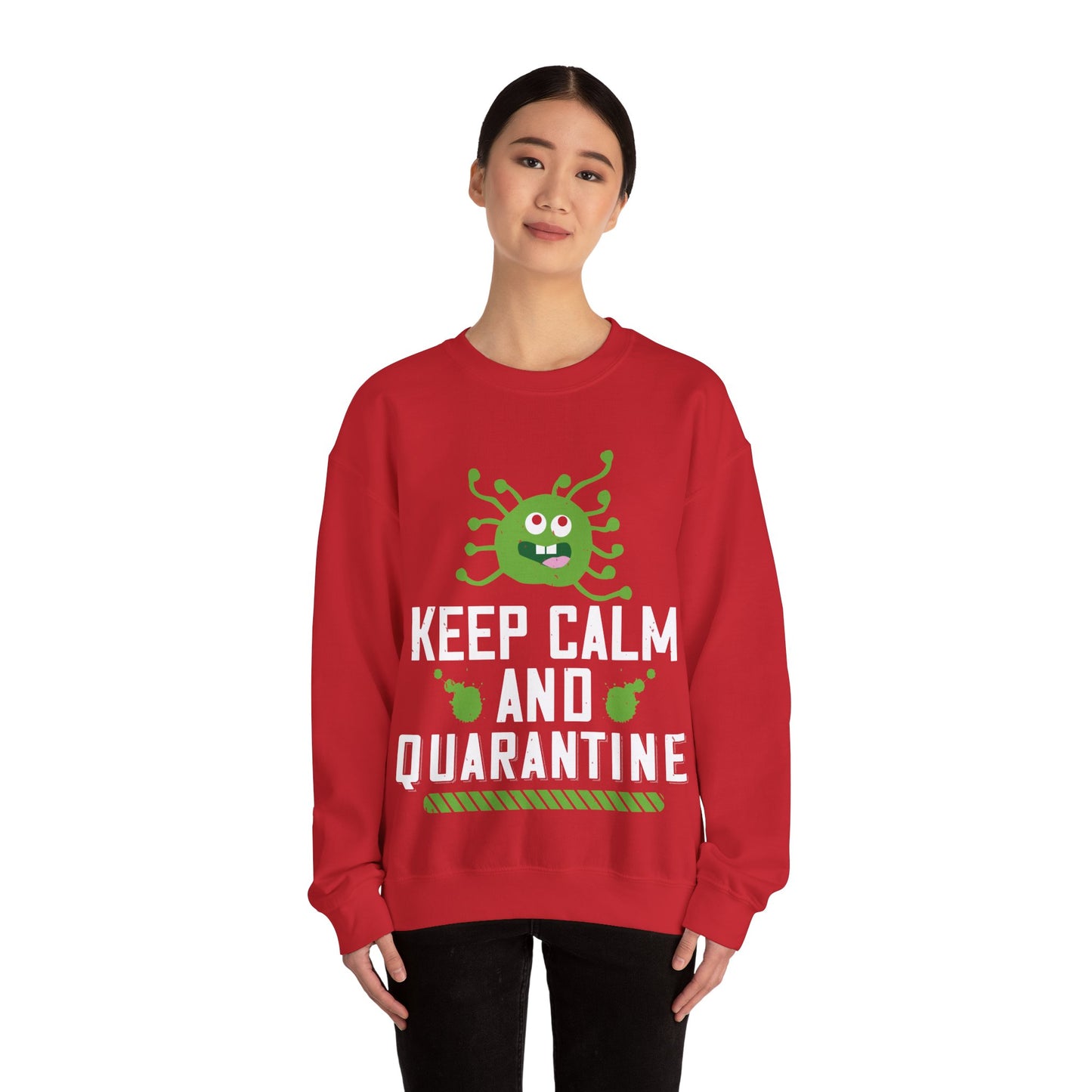 keep calm and quarantine-01 — Unisex Heavy Blend Crewneck (G18000)