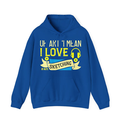 I love all kinds of art. I mean, I love sketching and acting and music-01 — Unisex Heavy Blend Hoodie (G18500)