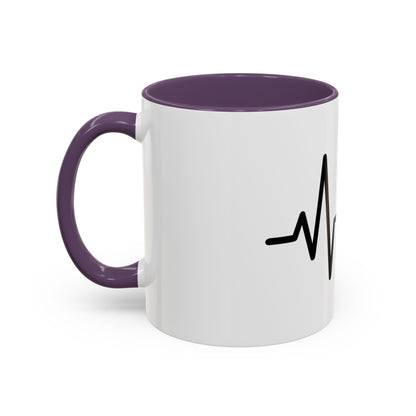 Stock Market Heartbeat Accent Coffee Mug (11, 15oz), Financial Market Trader Gift, Wall Street Investor Mug, Stock Market