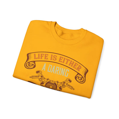 life is either a daring adventure or nothing-01 — Unisex Heavy Blend Crewneck (G18000)
