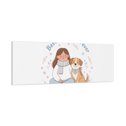 Best Friends Forever Canvas | Pet Owner Matching, Paw Print Art