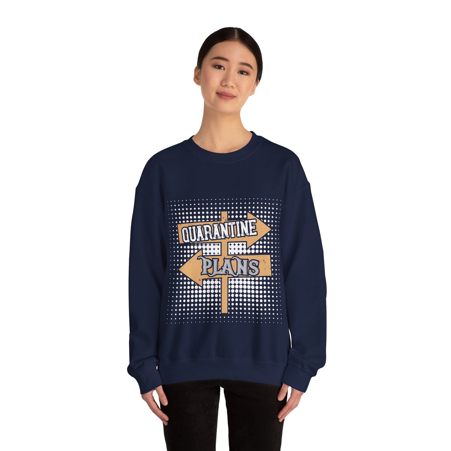 quarantine plans-01 — Unisex Heavy Blend Crewneck (G18000)