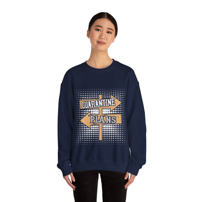 quarantine plans-01 — Unisex Heavy Blend Crewneck (G18000)