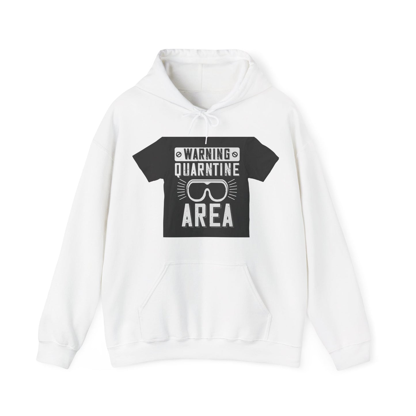 warning quarantine area — Unisex Heavy Blend Hoodie (G18500)