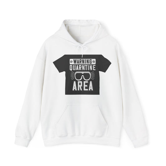 warning quarantine area — Unisex Heavy Blend Hoodie (G18500)