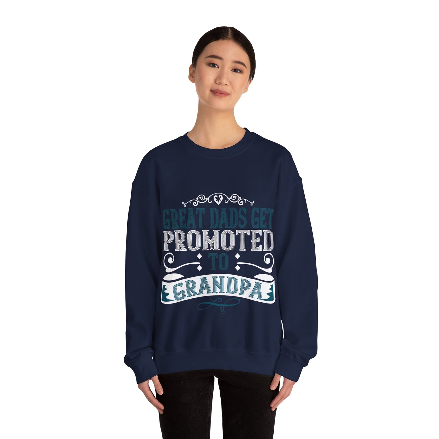 Great dads get promoted to grandpa-2 — Unisex Heavy Blend Crewneck (G18000)