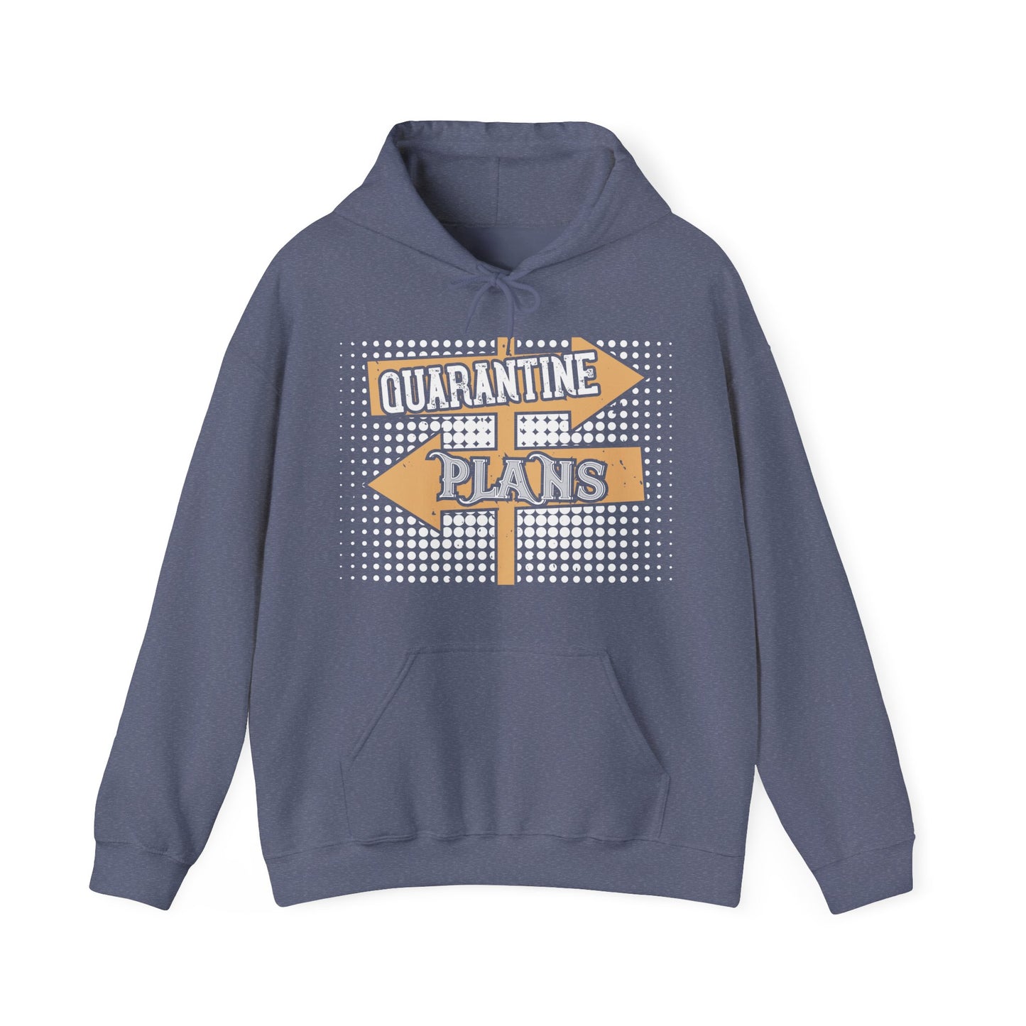 quarantine plans-01 — Unisex Heavy Blend Hoodie (G18500)