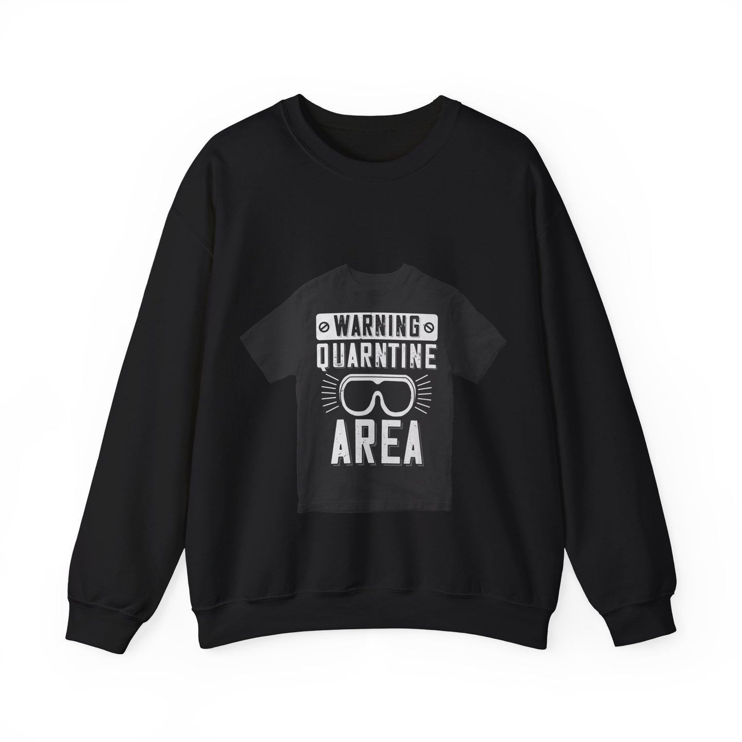 warning quarantine area — Unisex Heavy Blend Crewneck (G18000)