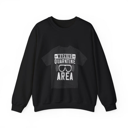warning quarantine area — Unisex Heavy Blend Crewneck (G18000)