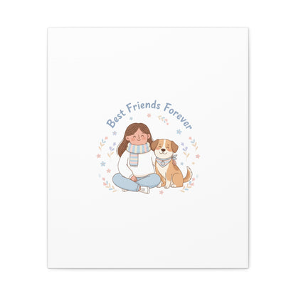 Best Friends Forever Canvas | Pet Owner Matching, Paw Print Art