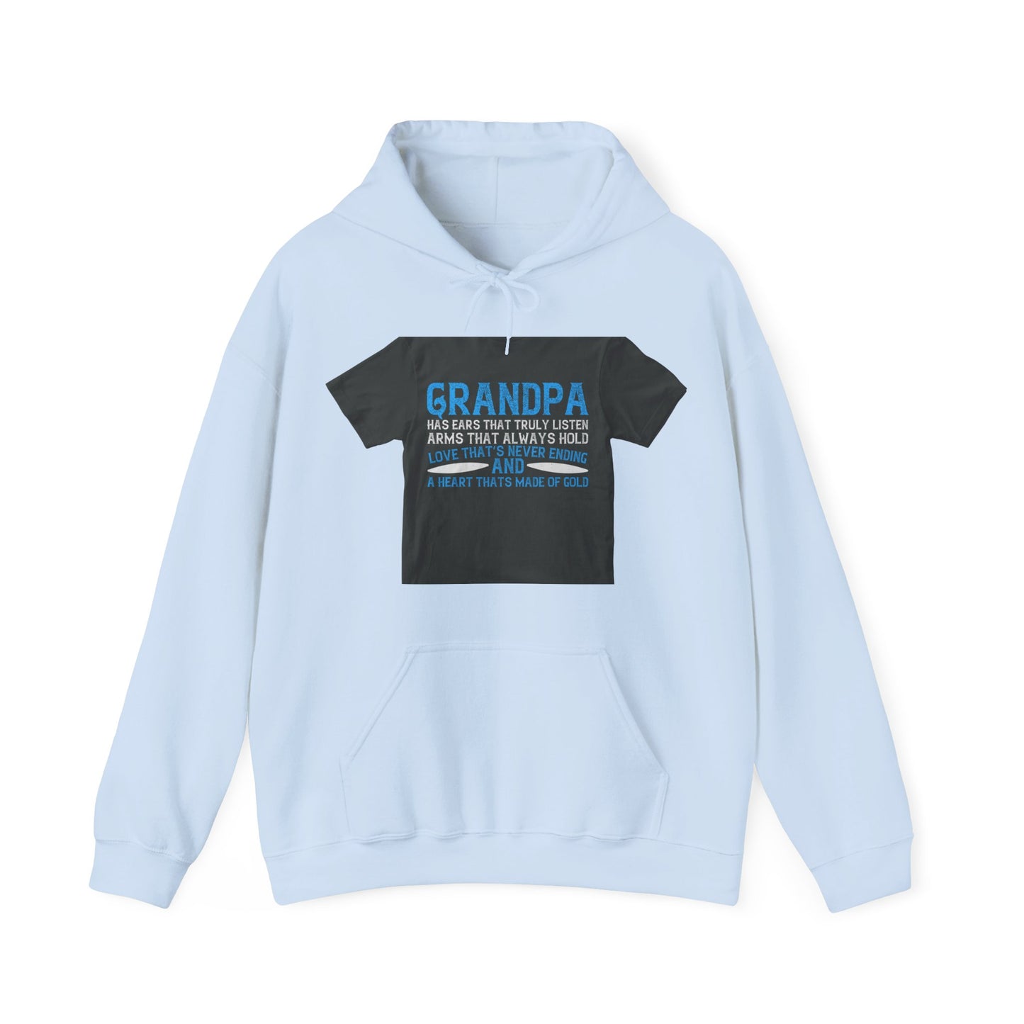 Grandpa has ears that truly listen arms that always hold-02 — Unisex Heavy Blend Hoodie (G18500)