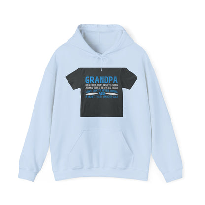 Grandpa has ears that truly listen arms that always hold-02 — Unisex Heavy Blend Hoodie (G18500)