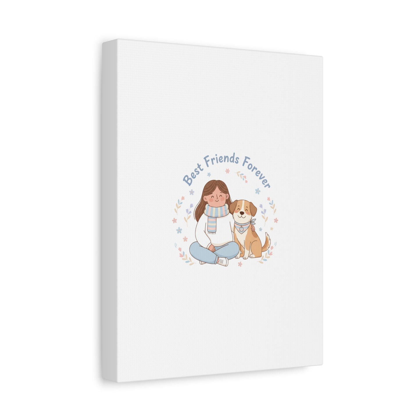 Best Friends Forever Canvas | Pet Owner Matching, Paw Print Art