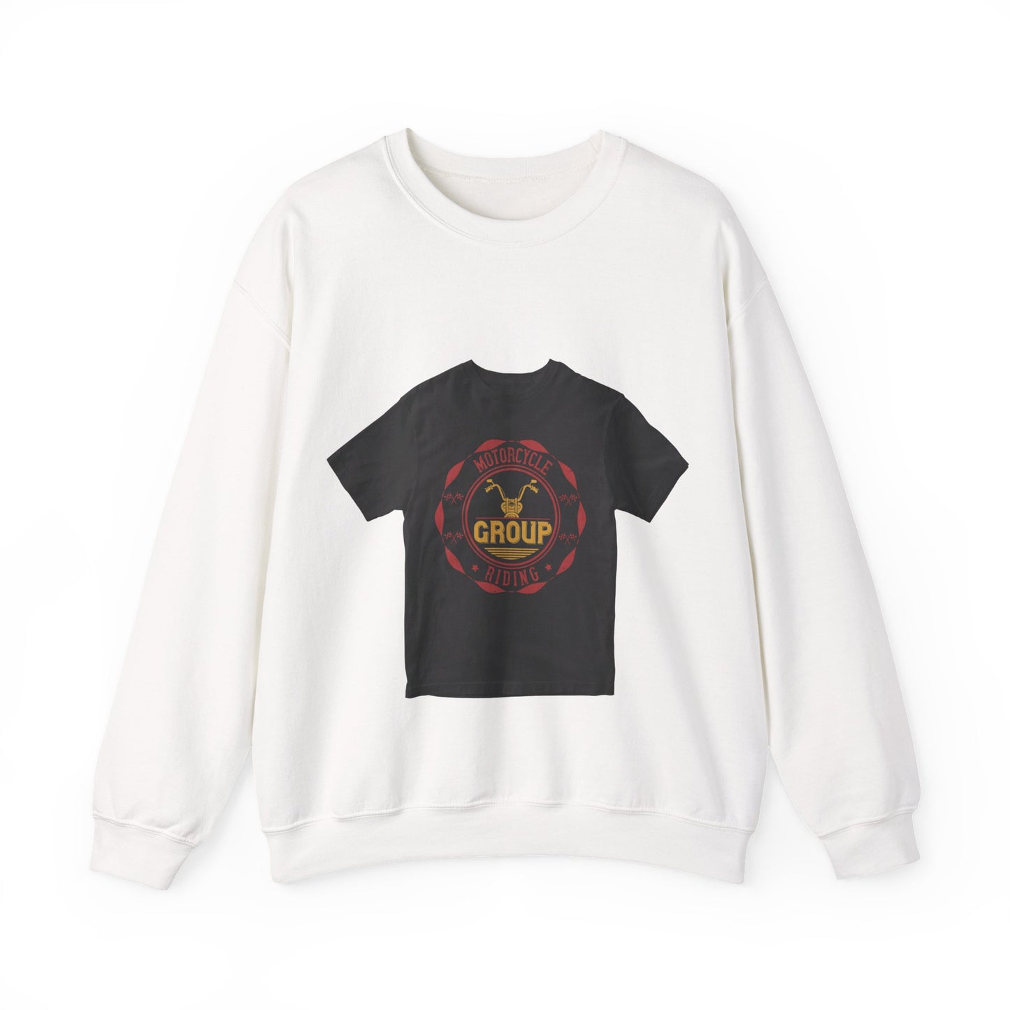 motorcycle group riding — Unisex Heavy Blend Crewneck (G18000)