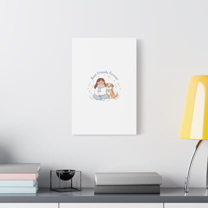 Best Friends Forever Canvas | Pet Owner Matching, Paw Print Art