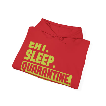 eat sleep quarantine repeat-01 — Unisex Heavy Blend Hoodie (G18500)