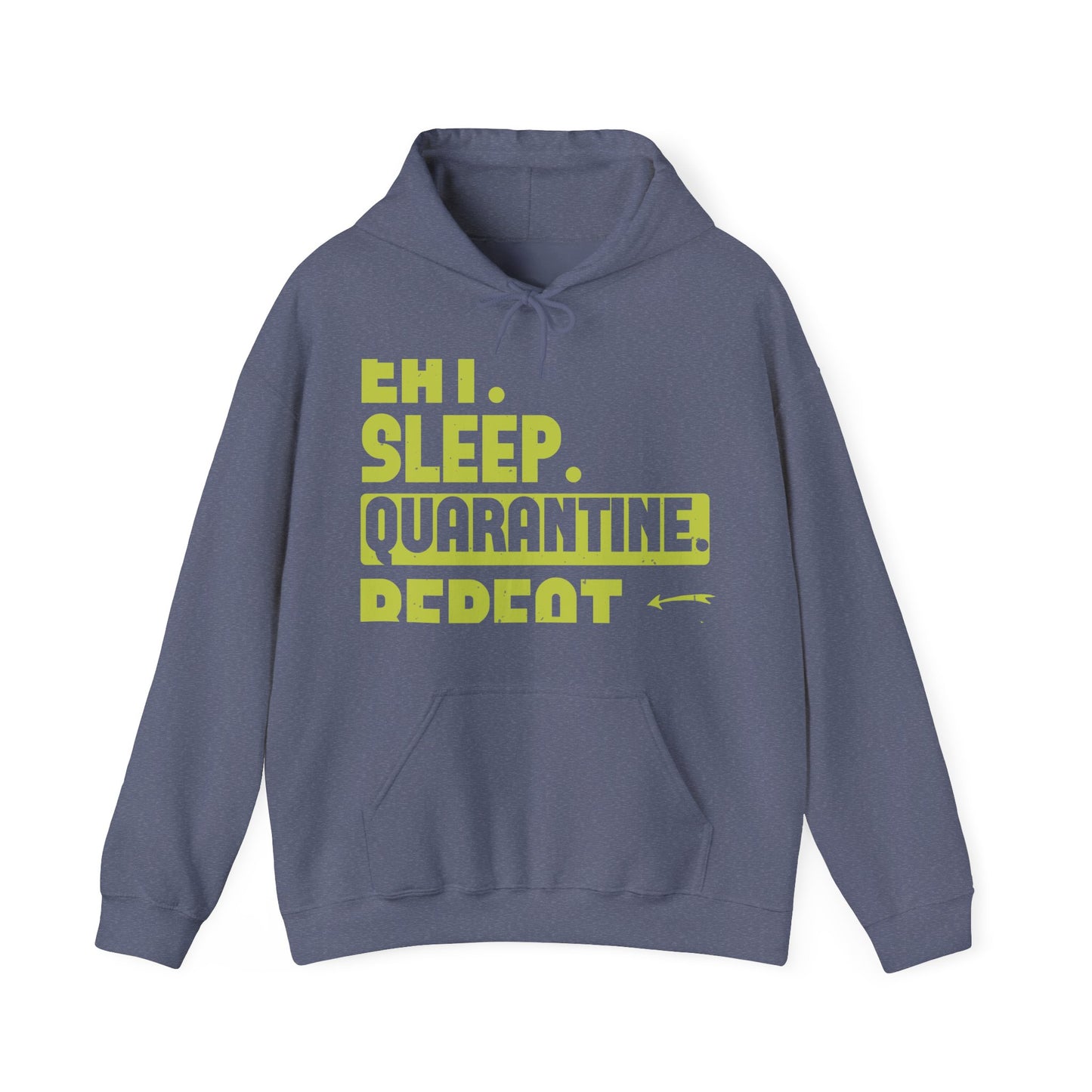 eat sleep quarantine repeat-01 — Unisex Heavy Blend Hoodie (G18500)