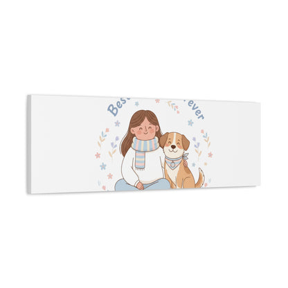 Best Friends Forever Canvas | Pet Owner Matching, Paw Print Art