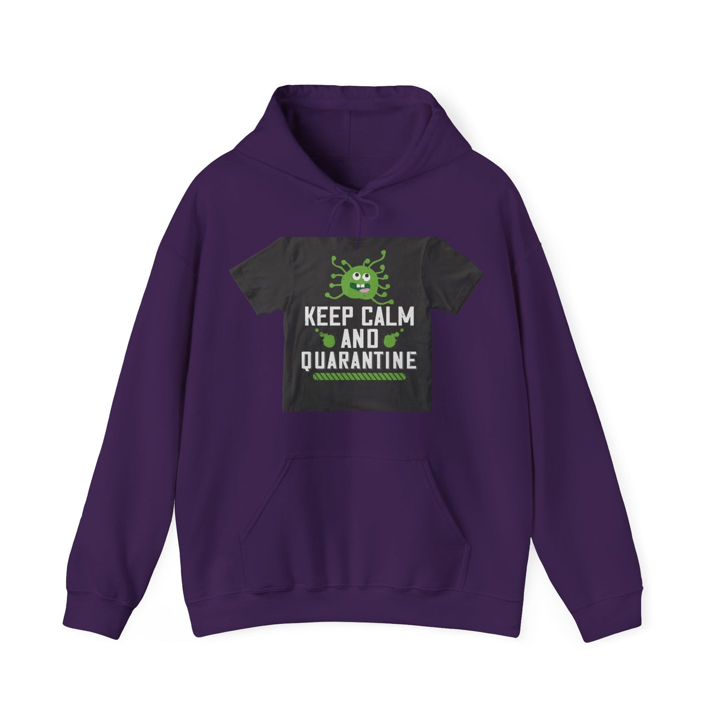 keep calm and quarantine — Unisex Heavy Blend Hoodie (G18500)