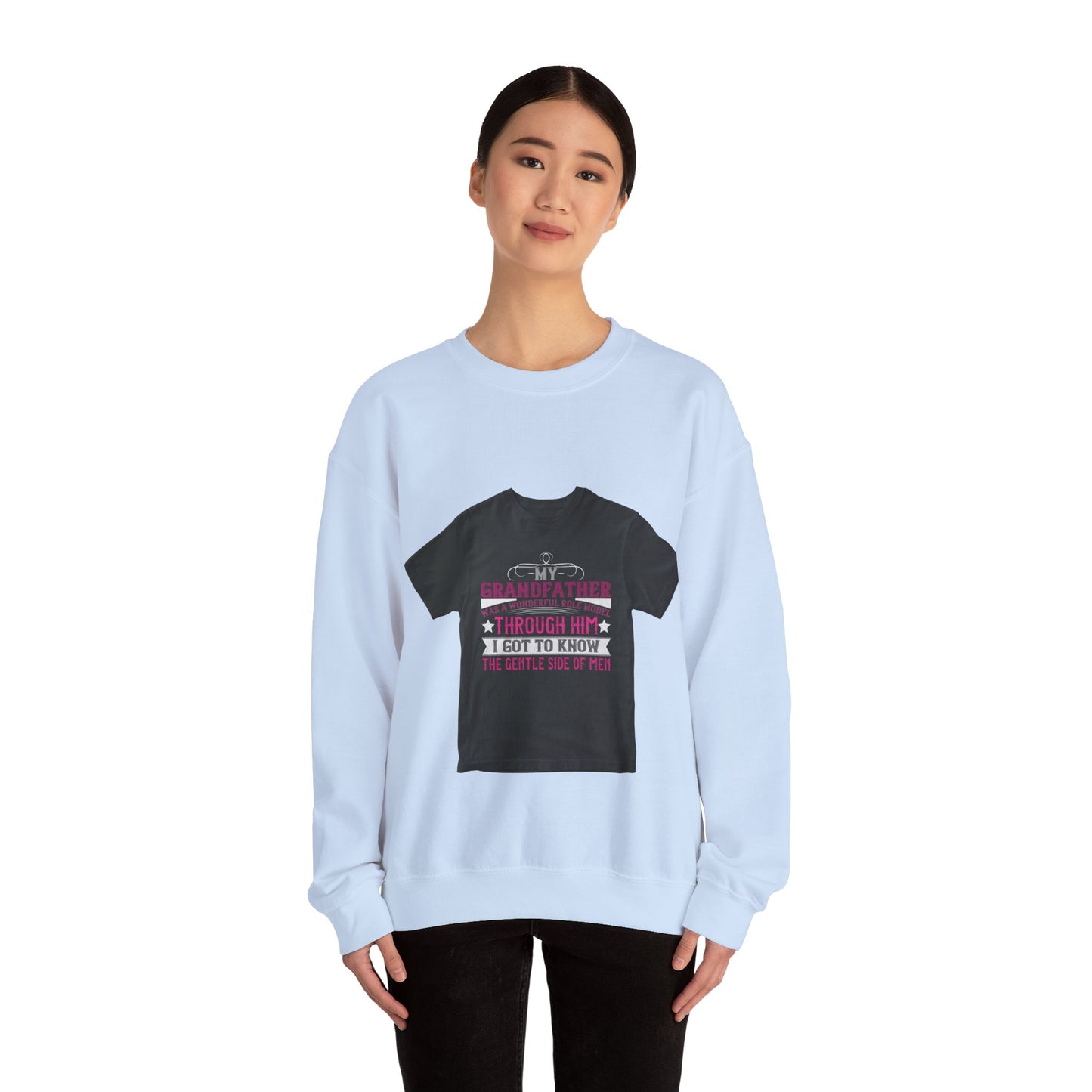 My grandfather was a wonderful role model-01 — Unisex Heavy Blend Crewneck (G18000)