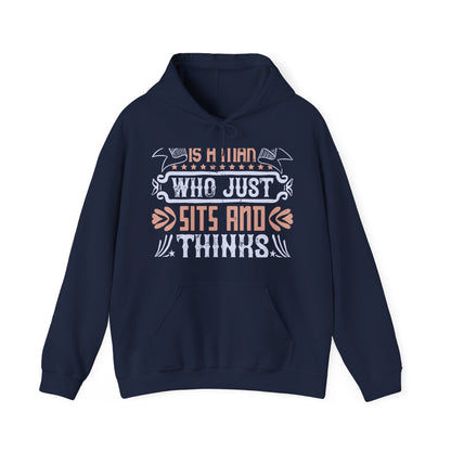 A conservative is a man who just sits and thinks, mostly sits-01 — Unisex Heavy Blend Hoodie (G18500)