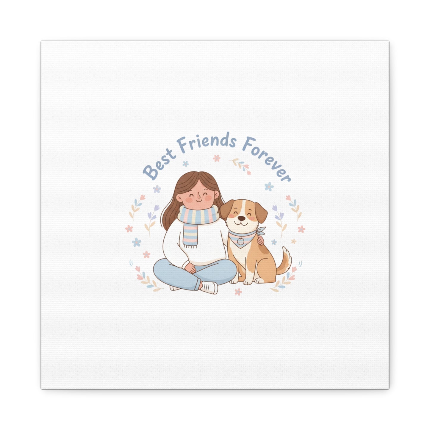 Best Friends Forever Canvas | Pet Owner Matching, Paw Print Art