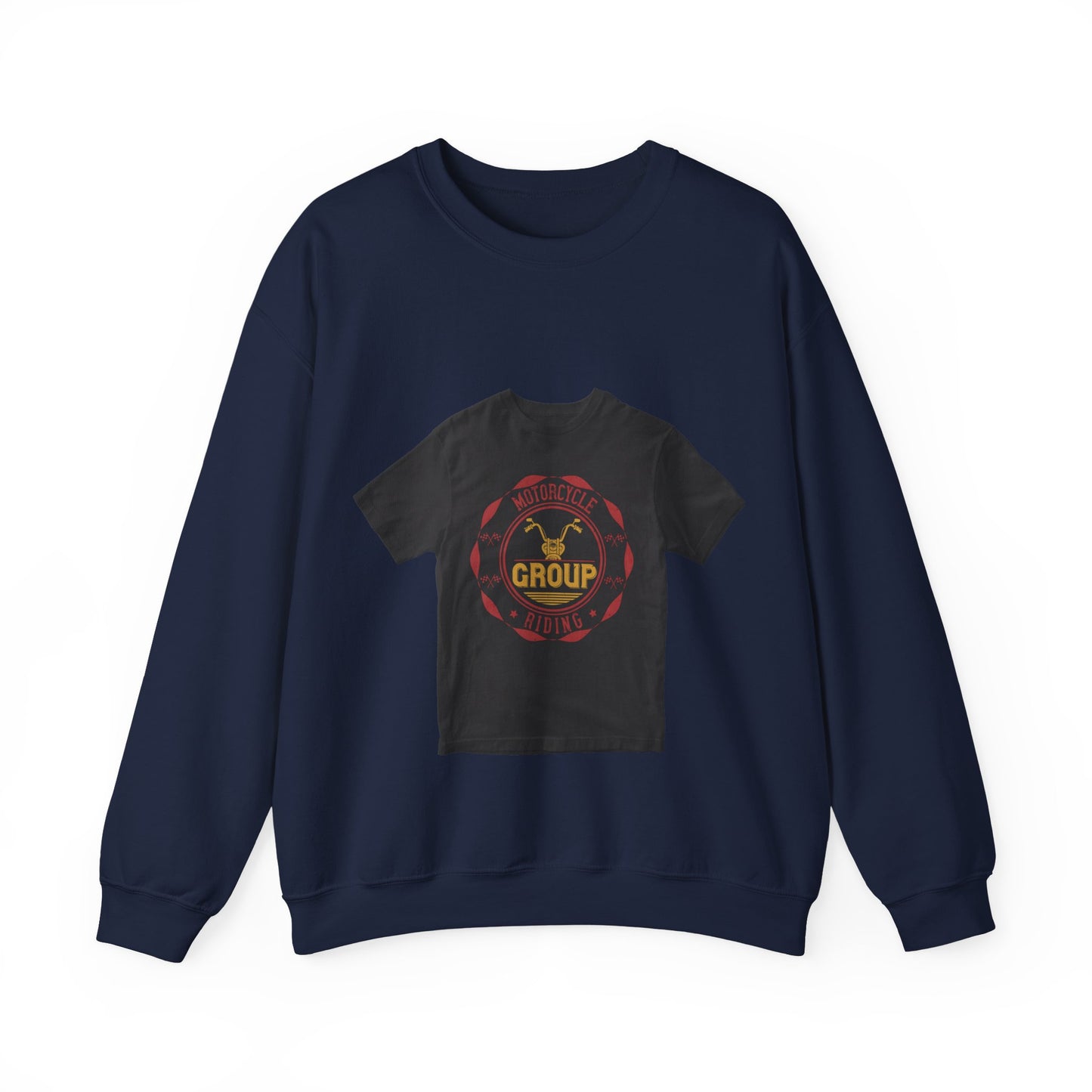 motorcycle group riding — Unisex Heavy Blend Crewneck (G18000)