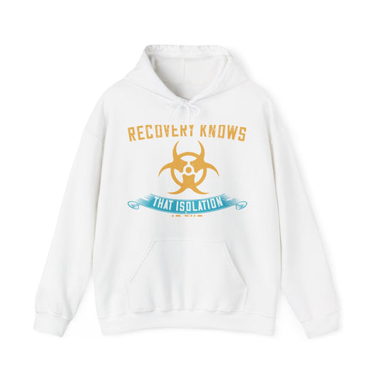 Anyone in recovery knows that isolation is the biggest enemy-01 — Unisex Heavy Blend Hoodie (G18500)