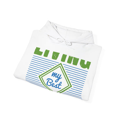 living my best quarantine-01 — Unisex Heavy Blend Hoodie (G18500)