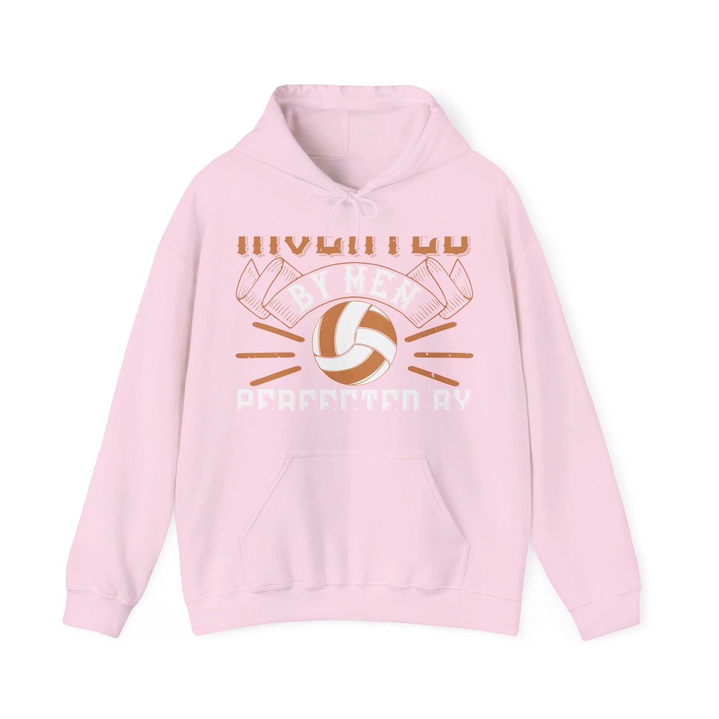 Volleyball Invented by men, perfected by women-01 — Unisex Heavy Blend Hoodie (G18500)