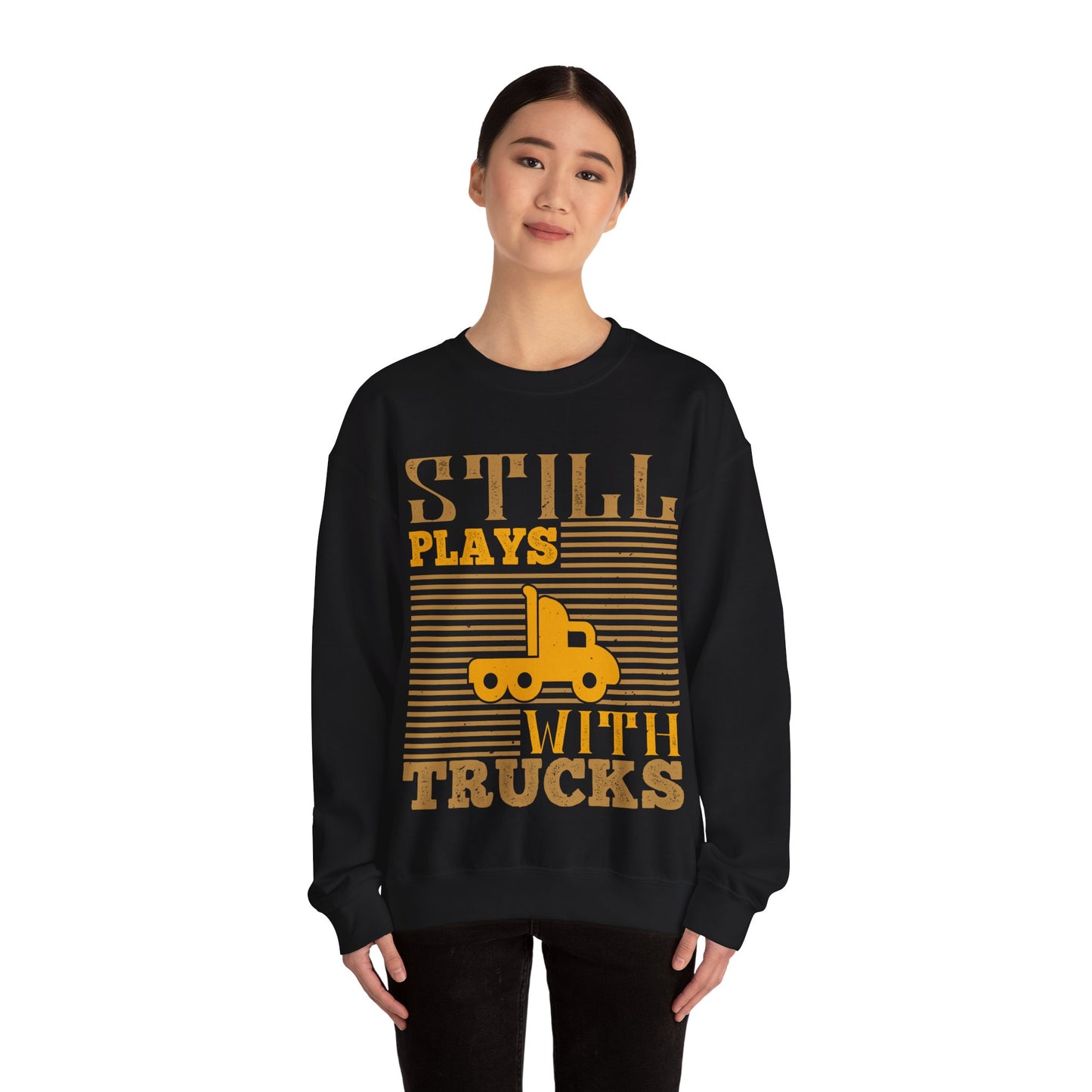 Still Plays With Trucks (2) — Unisex Heavy Blend Crewneck (G18000)