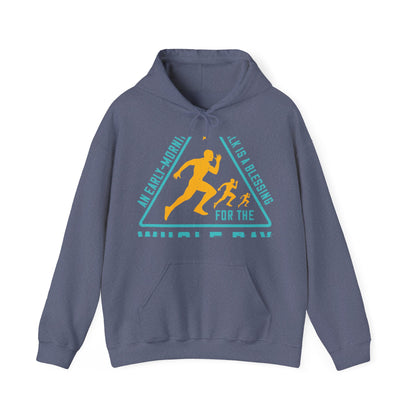 An early-morning walk is a blessing for the whole day-01 — Unisex Heavy Blend Hoodie (G18500)