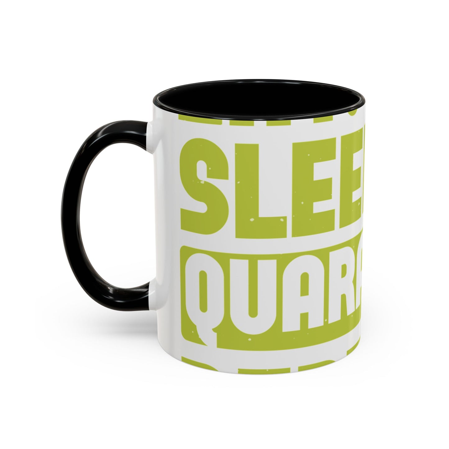 eat sleep quarantine repeat-01 — Accent Mug 11/15oz