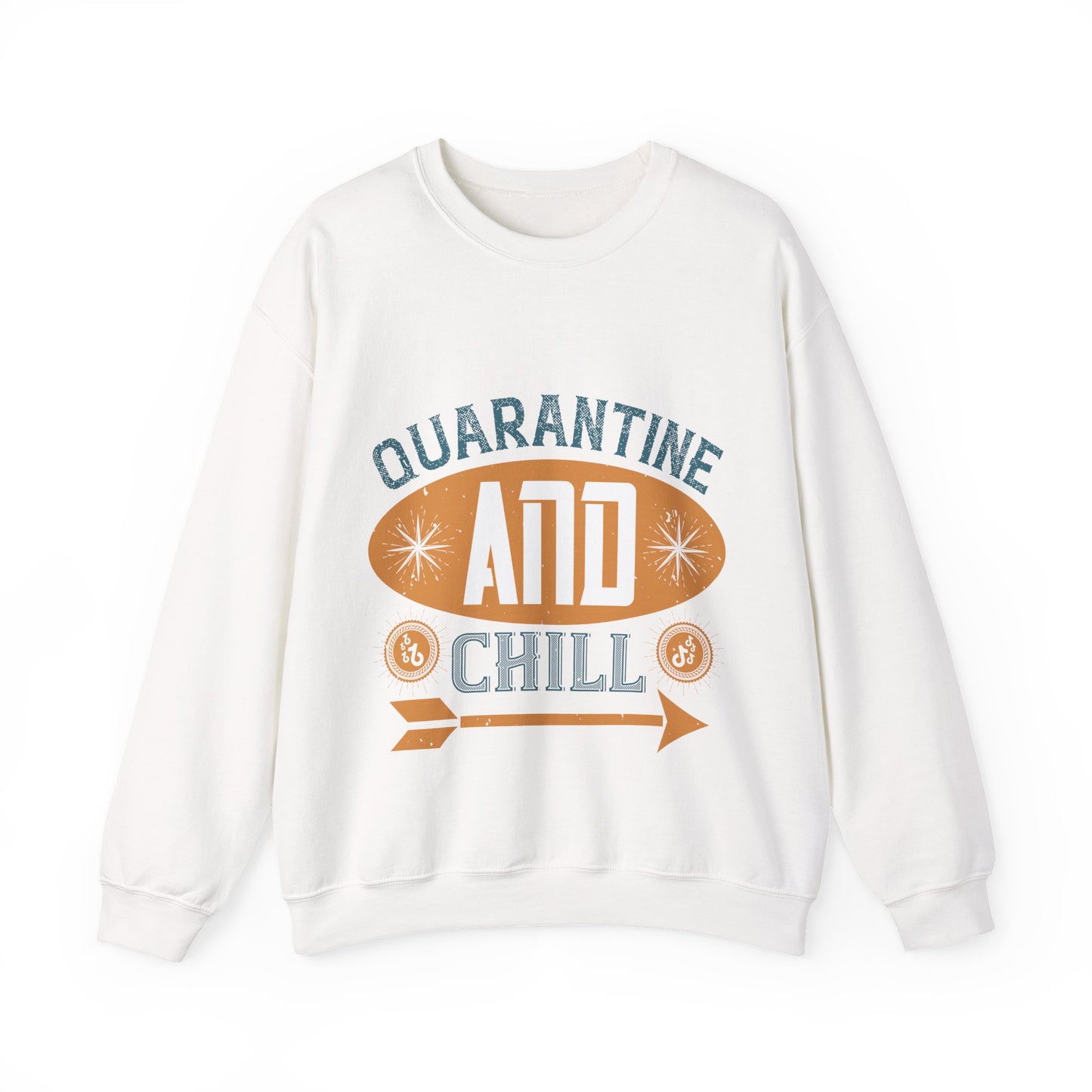 quarantine and chill-011 — Unisex Heavy Blend Crewneck (G18000)