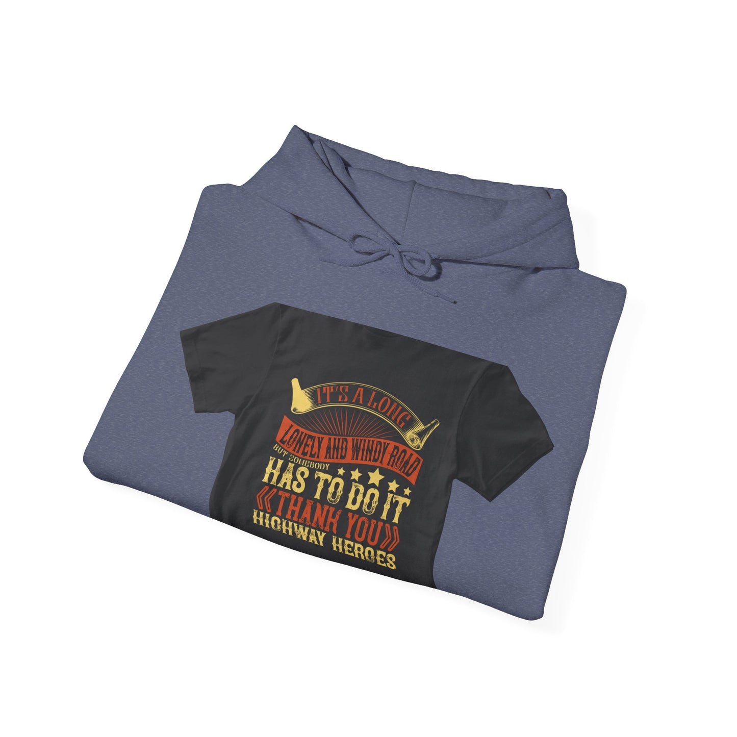 ItΓÇÖs a long, lonely and windy road (2) — Unisex Heavy Blend Hoodie (G18500)