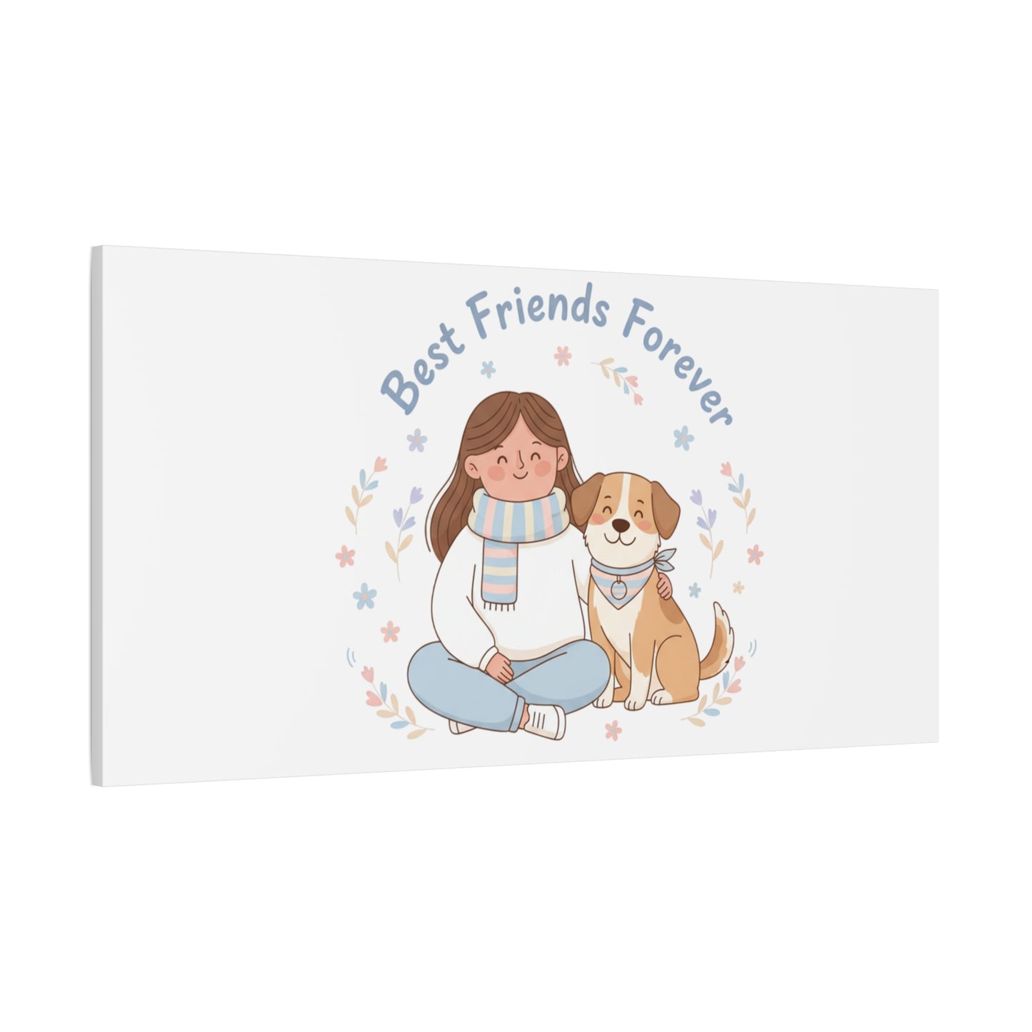 Best Friends Forever Canvas | Pet Owner Matching, Paw Print Art
