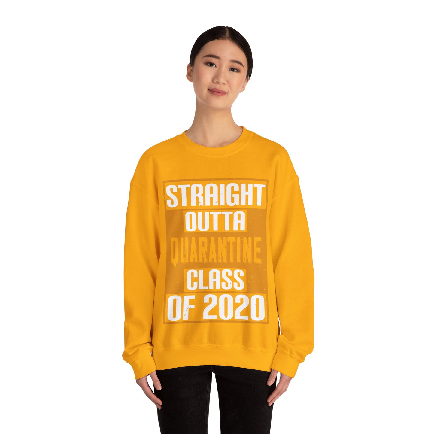straight outta quarantine class of 2020-01 — Unisex Heavy Blend Crewneck (G18000)