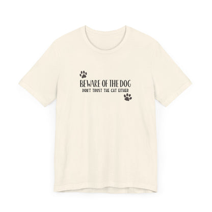 Beware Of The Dog T-shirt, Dog Tshirt, Pet Shirt, Crewneck Shirt, Short Sleeve Tee, Gift for Him, Gift for Her