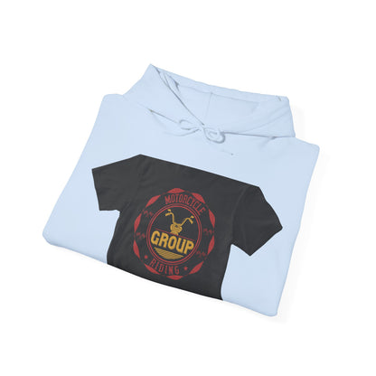 motorcycle group riding — Unisex Heavy Blend Hoodie (G18500)
