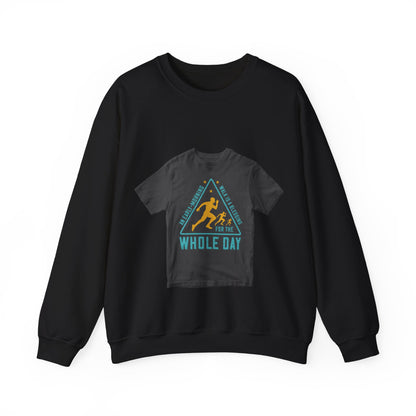 An early-morning walk is a blessing for the whole day-0 — Unisex Heavy Blend Crewneck (G18000)