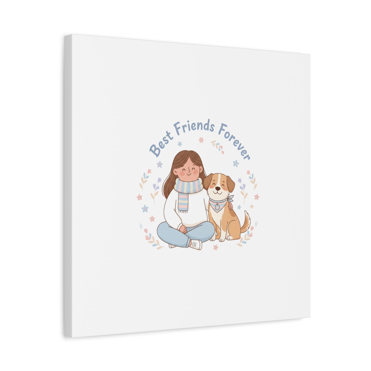 Best Friends Forever Canvas | Pet Owner Matching, Paw Print Art